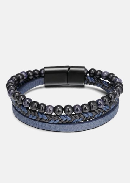 Bracelet en cuir Cobalt Stride