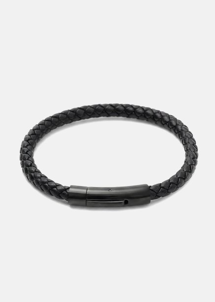 Bracelet en cuir Onyx Weave