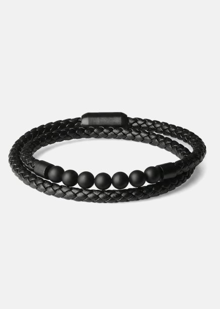 Bracelet en cuir Raven Weave
