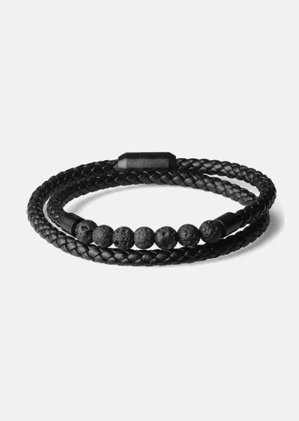 Bracelet en cuir Obsidian Grip