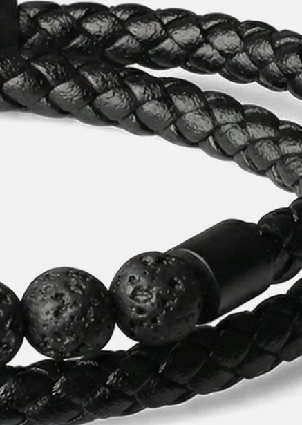Bracelet en cuir Obsidian Grip