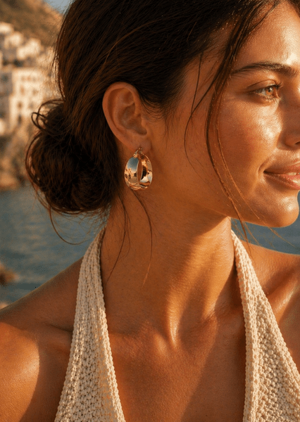 Celeste Boucle d'oreille - 18k Plaquée or