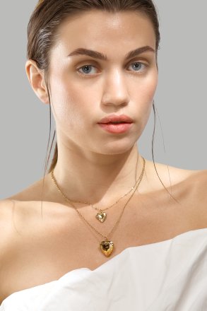 Collier Golden Heart big - 18k Plaqué or