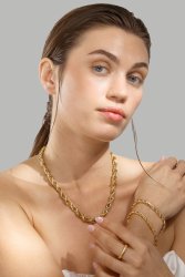 Bracelet Tresse - 18k Plaqué or