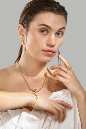 Collier Flow- 18k Plaqué or