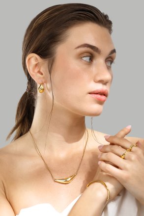 Boucles d’oreilles Glow Hoop – 18k Plaquées or