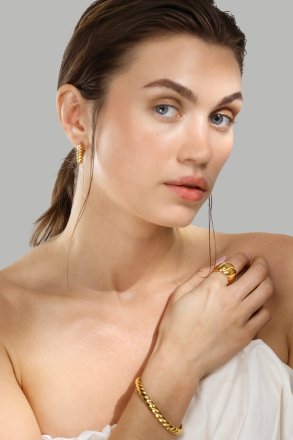 Boucles d’oreilles Twisted Heart – 18k Plaquées or