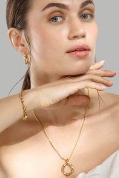 Boucle d’oreille Sculptura - 18k Plaquée or