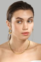 Boucle d’oreille GeoHoops - 18k Plaquée or