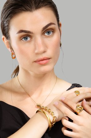 Bracelet Bold Cuff - 18k Plaqué or