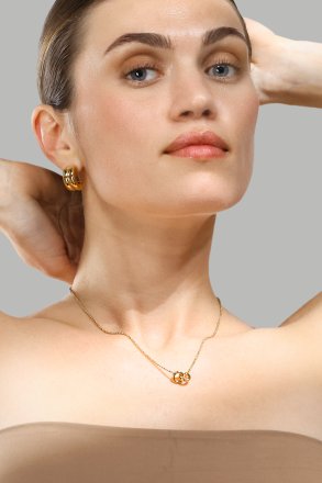 Boucle d’oreille Bold Curve - 18k Plaquée or