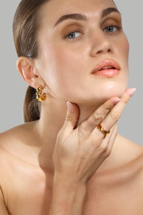 Bague Sculpted Flow - 18k Plaquée or