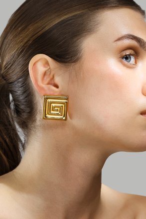 Boucle d’oreille Geometric Glow - 18k Plaquée or
