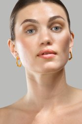 Boucle d’oreille Golden Flow - 18k Plaquée or