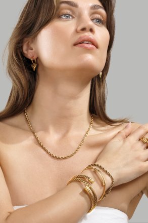 Boucles d’oreilles Heart Drop - 18k Plaquées or