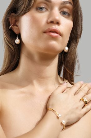 Boucle d’oreille Perlina - Plaqué Or 18k
