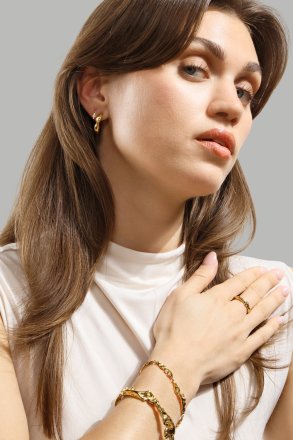 Boucle d'oreille Flow Gleam - 18k Plaquée or