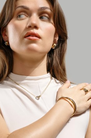 Collier Orbit – Plaqué argent
