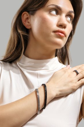 Bague Dark Crystal Shimmer - Plaquée argent