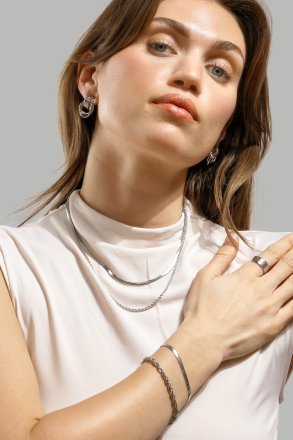 Boucle d'oreille Unity Loop - Plaquée argent
