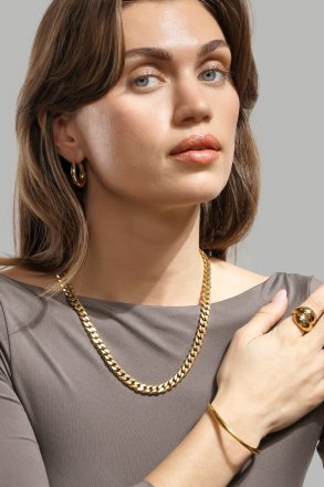 Bracelet Flow Cuff - 18k Plaqué or