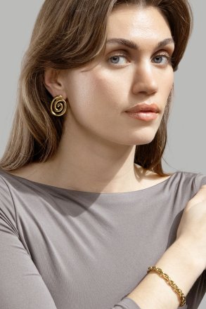 Resin Boucle d'oreille - 18k Plaquée or