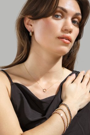 Boucle d’oreille Multicolor Crystal Bold Hoops - 18k Plaquée or
