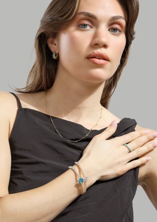 Bracelet Lunara Charm - 18k Plaqué or