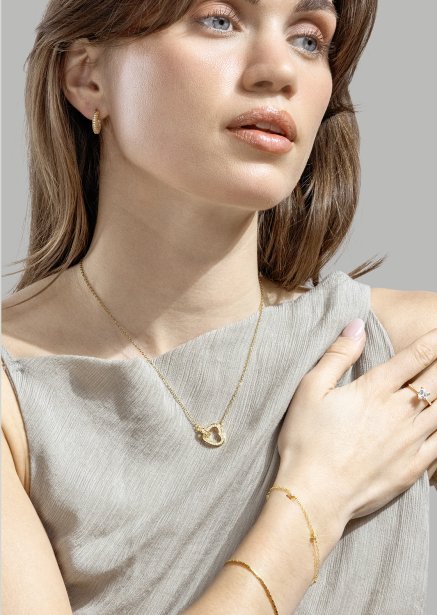 Elegans Boucle d'oreille - 18k Plaquée or