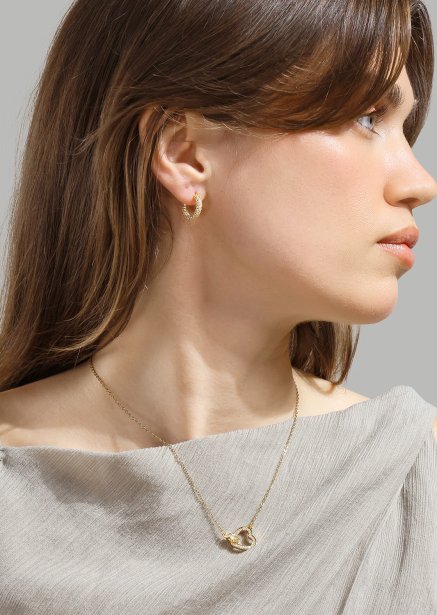 Elegans Boucle d'oreille - 18k Plaquée or