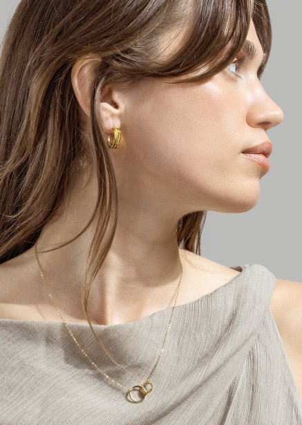 Boucles d’oreilles Gleaming Flow - 18k Plaquées or