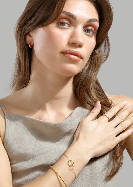 Bracelet Duo Rings - 18k Plaqué or