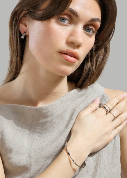 Bague Twist Whisper - Plaquée argent