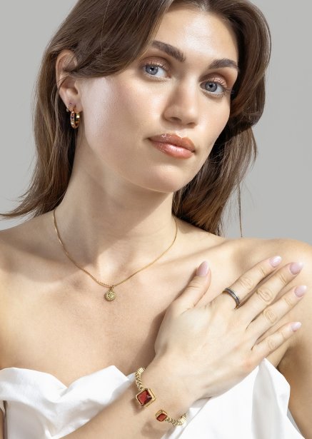 Boucle d'oreille ColorWhirl - 18k Plaquée or