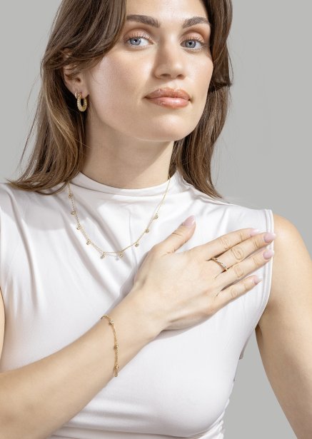Bracelet Dainty Sparkle - 18k Plaqué or