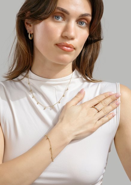 Bracelet Dainty Sparkle - 18k Plaqué or