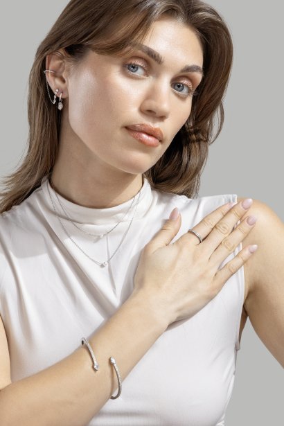 Stella Boucle d'oreille - Plaquée argent