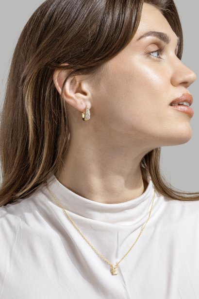 Collier Initial Letters A-N – 18k Plaqué or