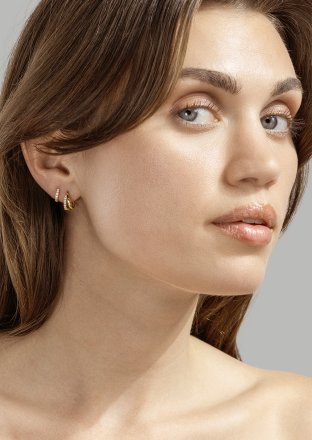 Boucle d’oreille Aurora Curve - 18k Plaquée or