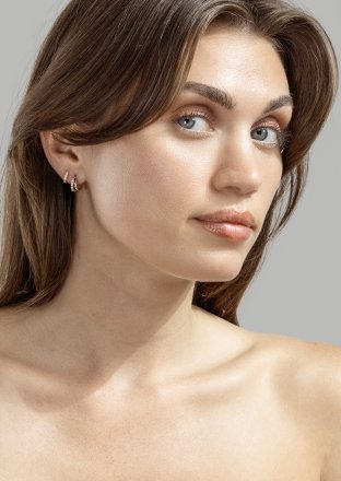 Boucle d’oreille Aurora Curve - 18k Plaquée or