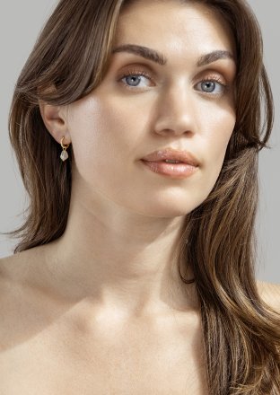 Pearl Charm Boucles d’oreilles – 18k Plaquées or