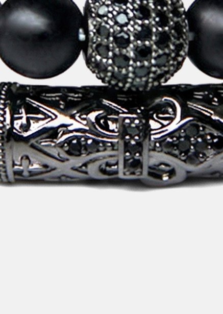 Bracelet perlé Obsidian Crown