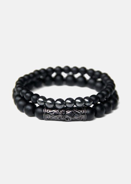 Bracelet perlé Obsidian Echo