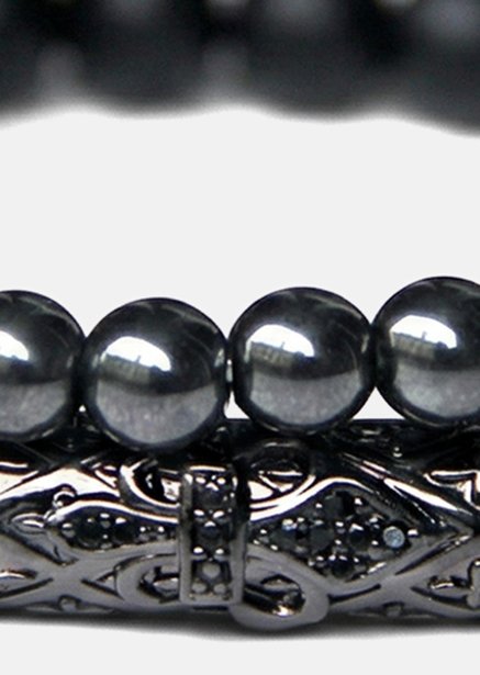 Bracelet perlé Obsidian Echo
