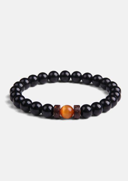 Bracelet perlé Obsidian Sphere