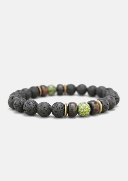 Bracelet perlé Obsidian Whirl
