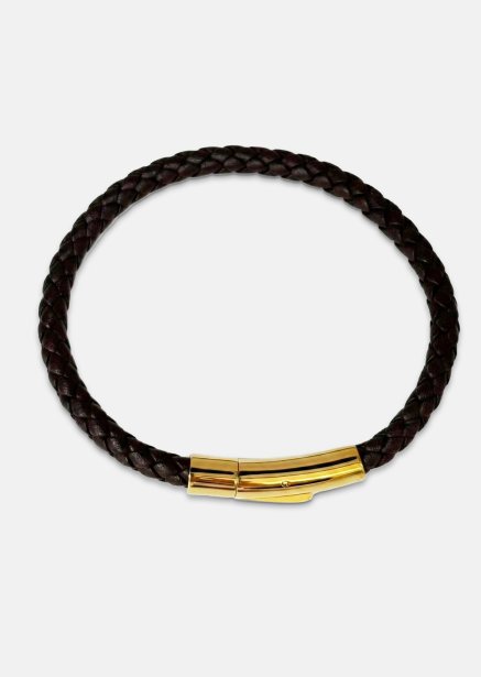 Bracelet en cuir Crown Weave