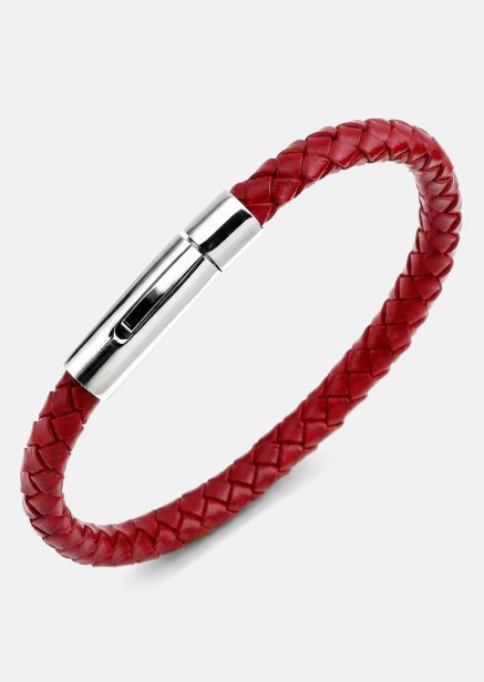 Bracelet en cuir Crimson Arc
