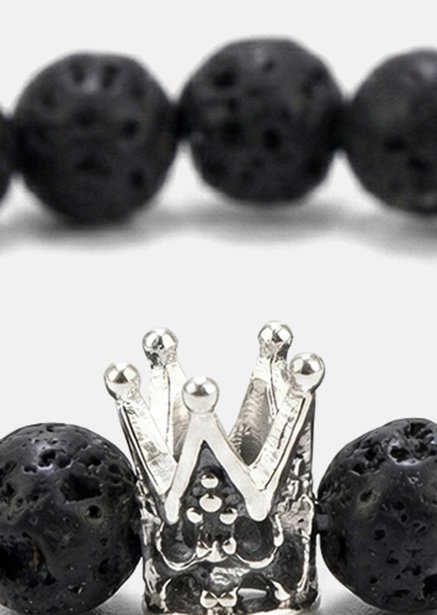Bracelet perlé Lava Crown