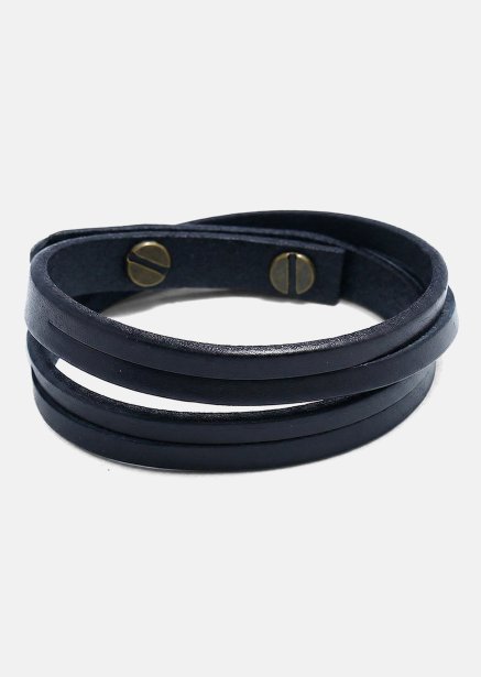Bracelet en cuir Ebon Twist